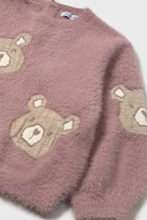 Mayoral Kız Bebek Ayıcık Desenli Triko Kazak - Thumbnail