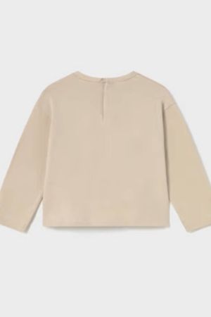 Mayoral Kız Bebek Baskılı Uzun Kollu T-shrit Bej - Thumbnail