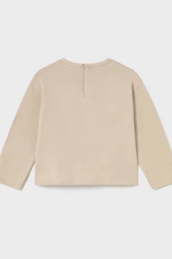Mayoral Kız Bebek Baskılı Uzun Kollu T-shrit Bej