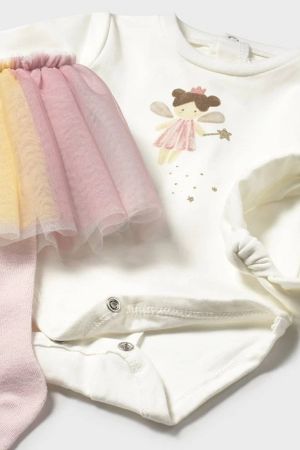 Mayoral - Mayoral Kız Bebek Body Bluz Tütü Set