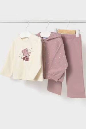 Mayoral - Mayoral Kız Bebek Eşofman 3 Parça Takım