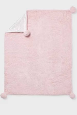 Mayoral - Mayoral Kız Bebek Kürklü Çift Taraflı Battaniye