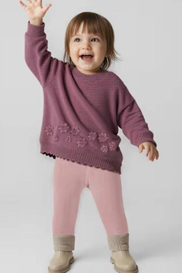 Mayoral Kız Bebek Pembe Kadife Tayt