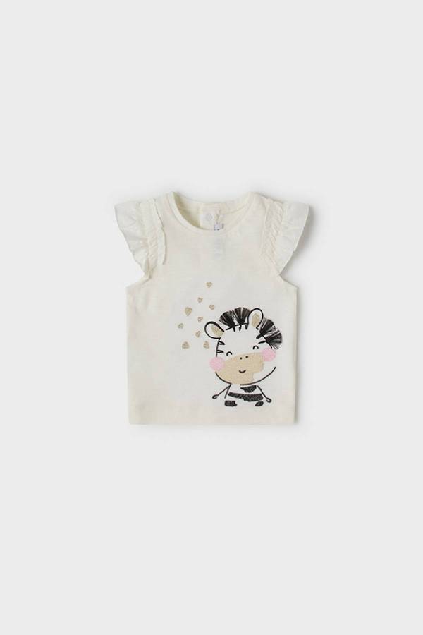 Mayoral Kız Bebek T-shirt - Zebralı