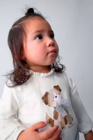 Mayoral Kız Bebek Uzun Kol T-shrit Krem - Thumbnail