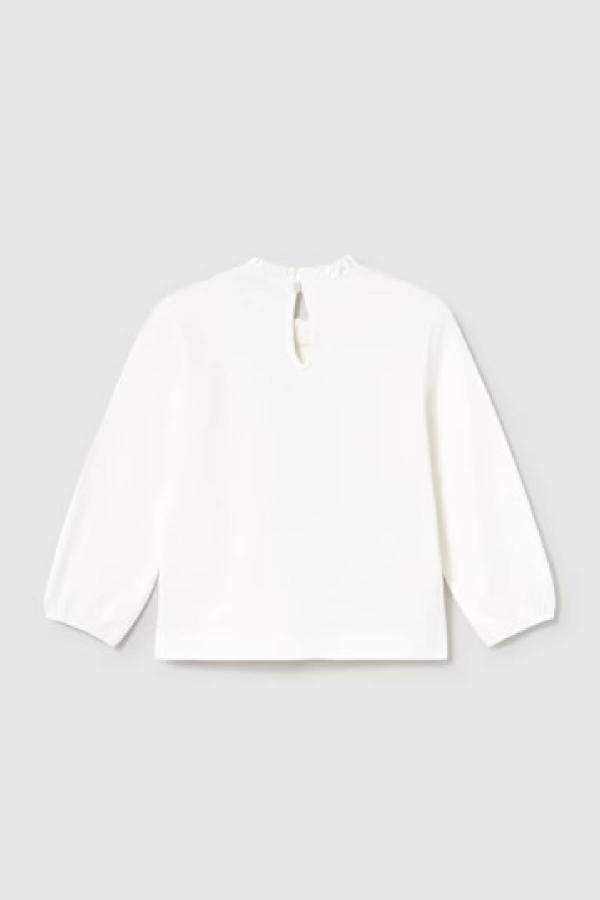 Mayoral Kız Bebek Uzun Kol T-shrit Krem
