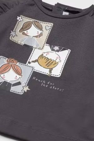 Mayoral Kız Bebek Uzun Kollu Antrasit Basic - Thumbnail