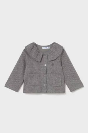 Mayoral Kız Bebek Yakası Fırfırlı Örme Ceket - Thumbnail