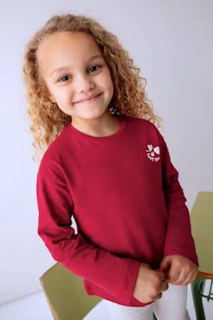 Mayoral - Mayoral Kız Çocuk Baskılı Uzun Kol Basic
