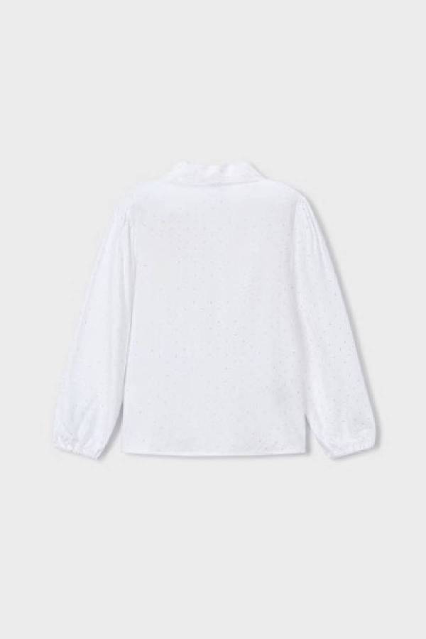 Mayoral Kız Çocuk Beyaz Simli Gömlek