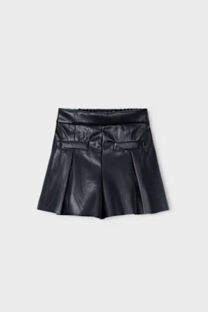 Mayoral - Mayoral Kız Çocuk Deri Şort