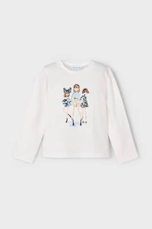 Mayoral - Mayoral Kız Çocuk Figürlü T-shrit