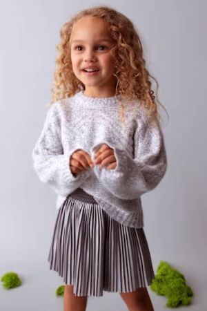 Mayoral - Mayoral Kız Çocuk Gri Pileli Etek