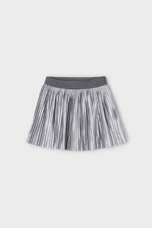 Mayoral Kız Çocuk Gri Pileli Etek - Thumbnail