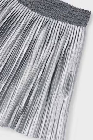 Mayoral Kız Çocuk Gri Pileli Etek - Thumbnail