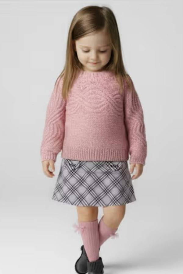 Mayoral Kız Çocuk Jakarlı Ekose Etek