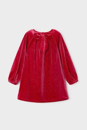 Mayoral Kız Çocuk Kadife Kurdele Elbise - Thumbnail