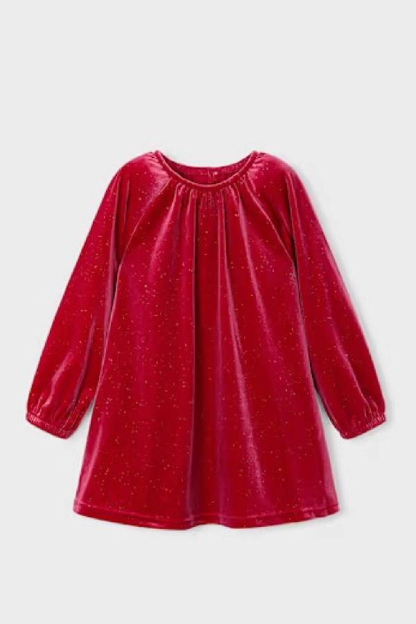 Mayoral Kız Çocuk Kadife Kurdele Elbise