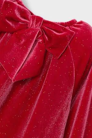 Mayoral Kız Çocuk Kadife Kurdele Elbise - Thumbnail