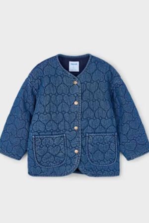 Mayoral Kız Çocuk Kapitone Kot Ceket - Thumbnail