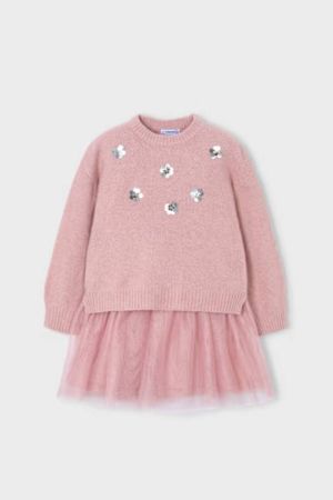 Mayoral - Mayoral Kız Çocuk Kazak Örme Elbise