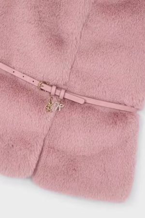 Mayoral Kız Çocuk Kemerli Peluş Yelek - Thumbnail