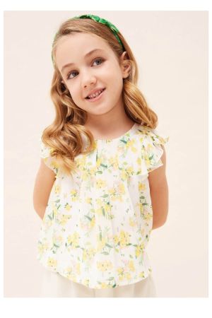 Mayoral Kız Çocuk Kolsuz Bluz Sarı - Thumbnail
