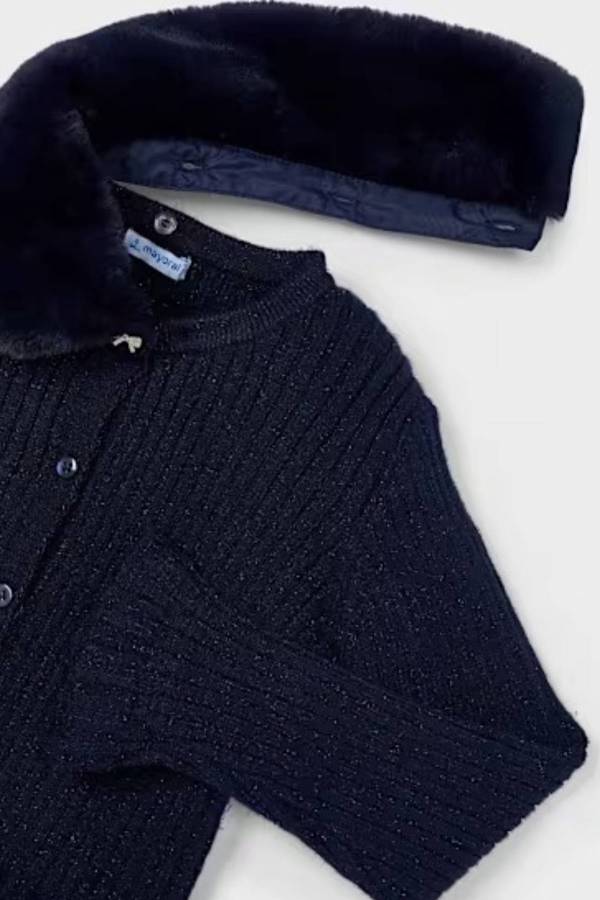 Mayoral Kız Çocuk Kürklü Örme Hırka