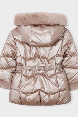 Mayoral Kız Çocuk Kürklü Uzun Mont - Thumbnail