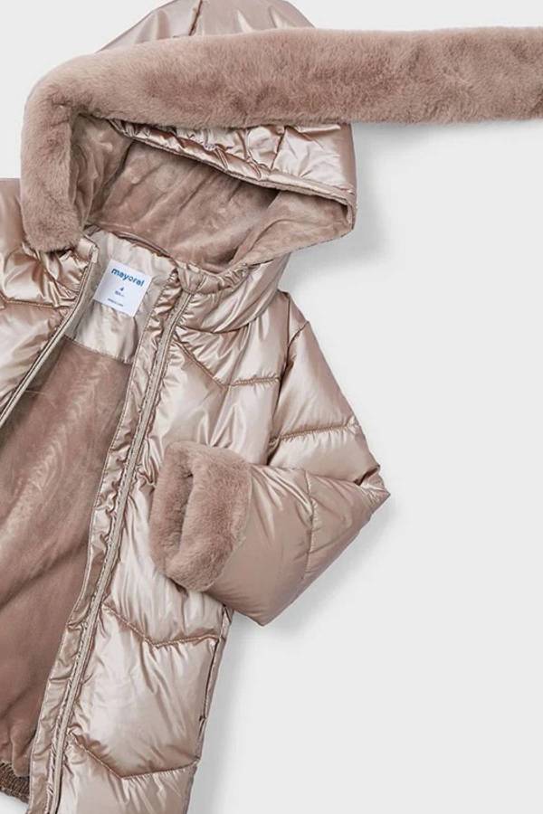 Mayoral Kız Çocuk Kürklü Uzun Mont