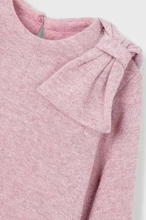 Mayoral Kız Çocuk Örme Elbise Pembe Simli - Thumbnail