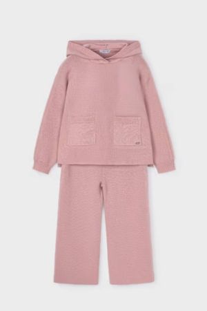 Mayoral - Mayoral Kız Çocuk Pembe Triko Takım