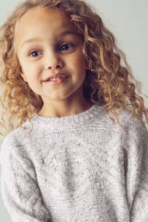 Mayoral Kız Çocuk Pul Detaylı Kazak - Thumbnail