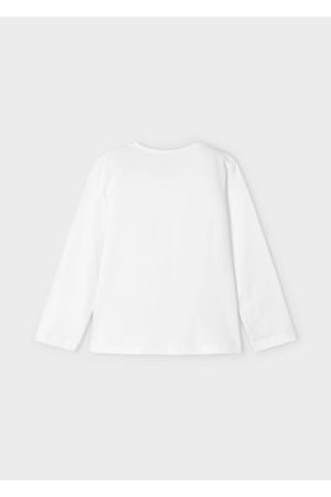 Mayoral Kız Uzun Kol T-shirt Beyaz - Thumbnail