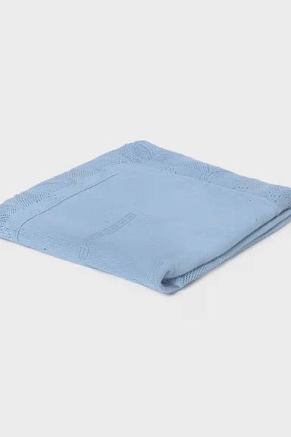Mayoral Yazlık Bebek Örme Battaniye Mavi