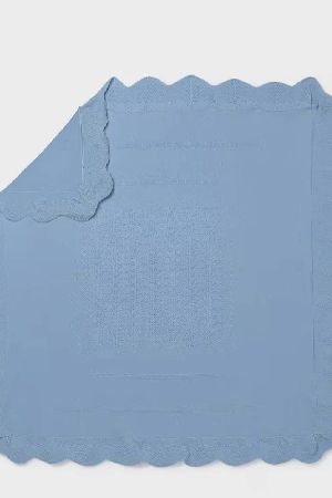 Mayoral Yazlık Bebek Örme Battaniye Mavi - Thumbnail