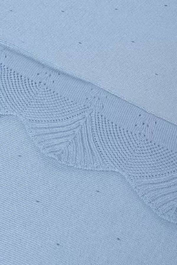 Mayoral Yazlık Bebek Örme Battaniye Mavi