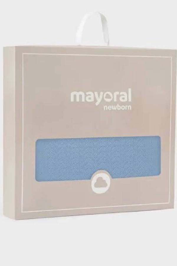 Mayoral Yazlık Bebek Örme Battaniye Mavi