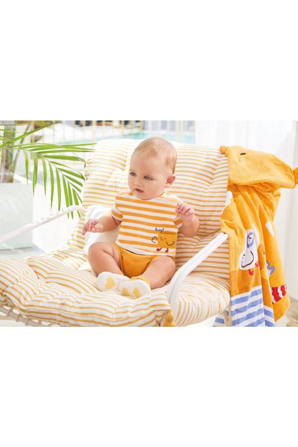 Mayoral Yazlık Erkek Bebek Bluz Şort 4'lü Set Sarı
