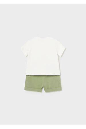 Mayoral Yazlık Erkek Bebek Bluz Şort 4'lü Set Yeşil - Thumbnail