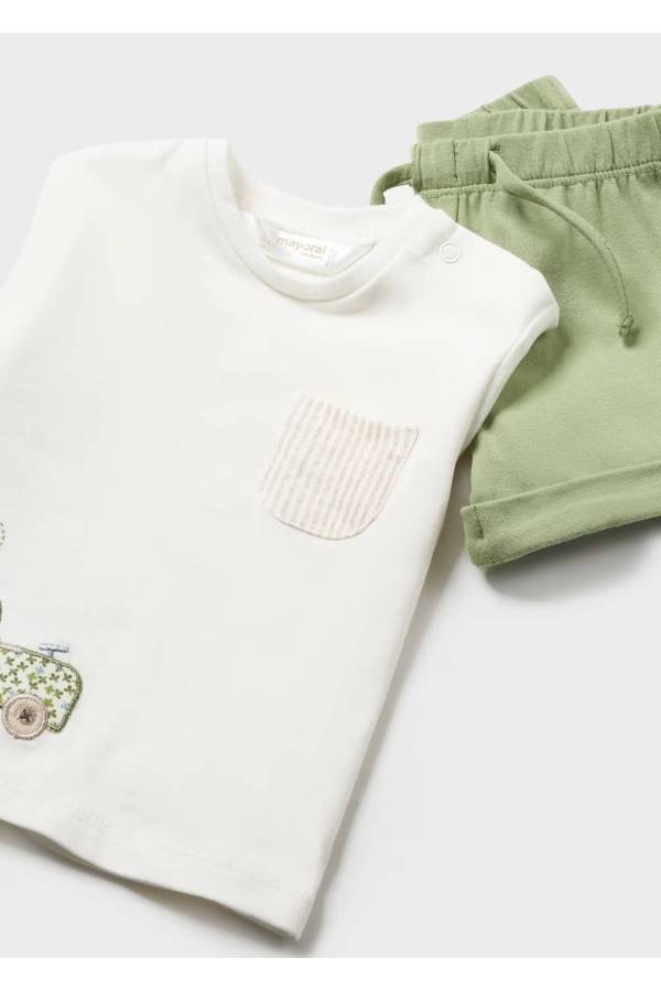 Mayoral Yazlık Erkek Bebek Bluz Şort 4'lü Set Yeşil