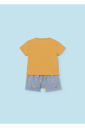 Mayoral Yazlık Erkek Bebek Bluz Şort Set Sarı - Thumbnail