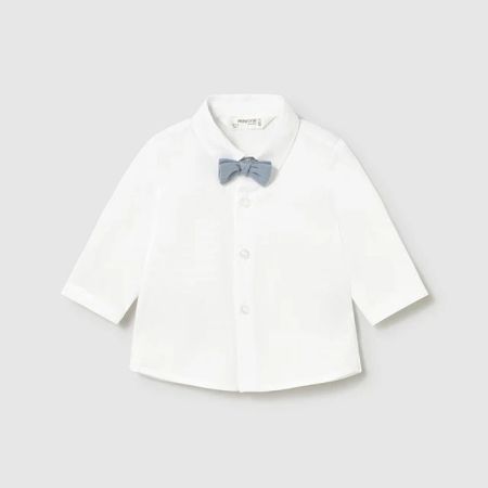 Mayoral - Mayoral Yazlık Erkek Bebek Gömlek Papyon Set Beyaz