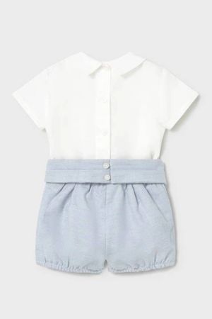 Mayoral Yazlık Erkek Bebek Gömlek Şort 2'li Set Mavi - Thumbnail
