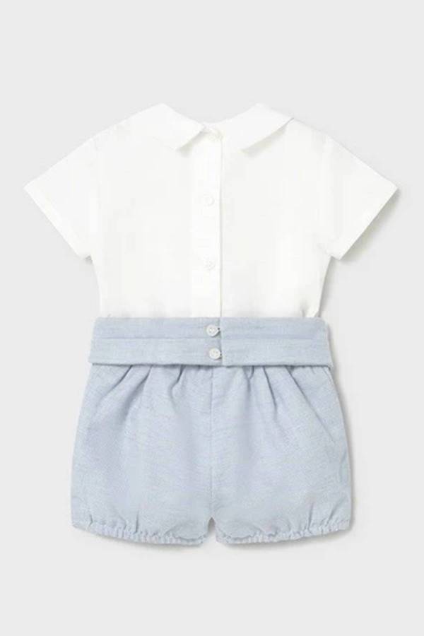 Mayoral Yazlık Erkek Bebek Gömlek Şort 2'li Set Mavi