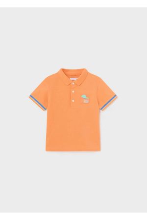 Mayoral Yazlık Erkek Bebek Kısa Kol Polo T-shirt Turuncu - Thumbnail