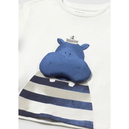 Mayoral Yazlık Erkek Bebek Kısa Kol T-shirt Ekru - Thumbnail