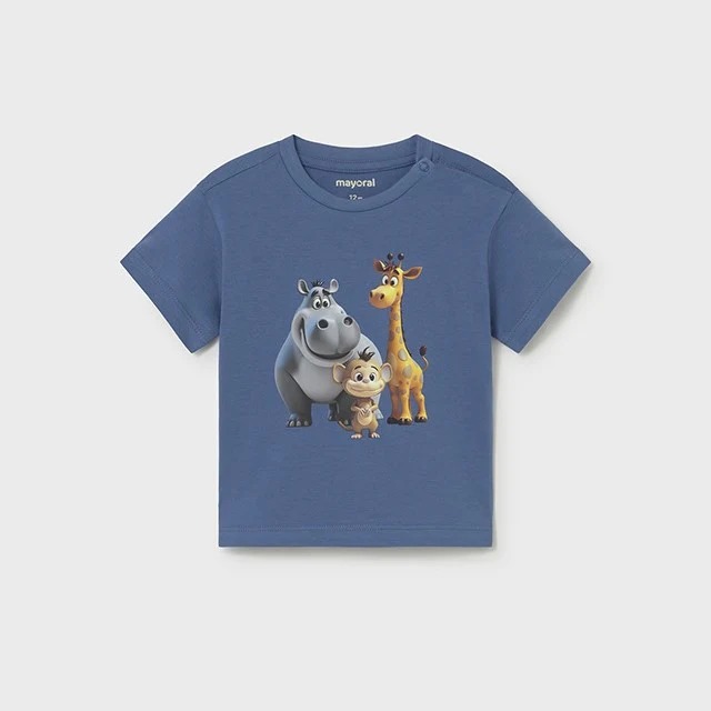 Mayoral Yazlık Erkek Bebek Kısa Kol T-shirt Mavi