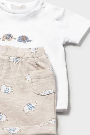 Mayoral Yazlık Erkek Bebek Kısa Kol T-shirt Şort 4'lü Set Mavi - Thumbnail