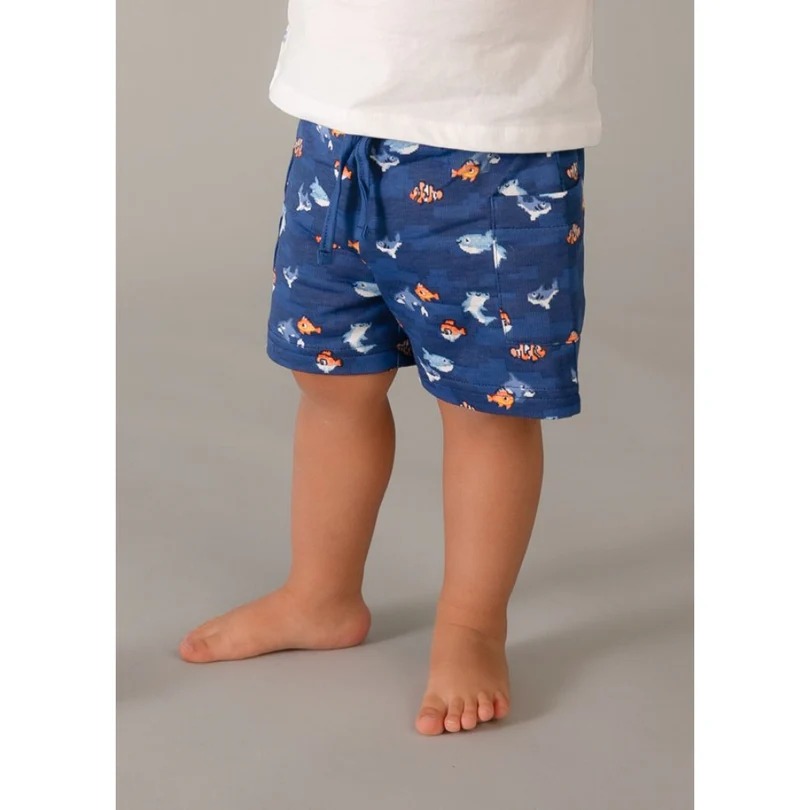 Mayoral Yazlık Erkek Bebek Kısa Kol T-shirt Şort Şapka 3'lü Set Lacivert